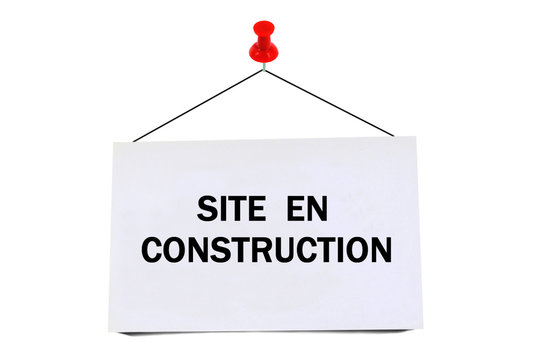 affiche d'un site en construction